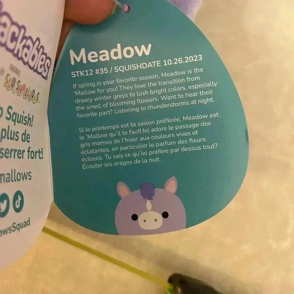 NWT 10" Meadow the Purple Horse Stackable Squishmallow - Picture 4 of 6